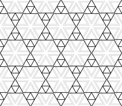 Seamless sophisticated geometric pattern based on repetitive simple forms Stock Illustration