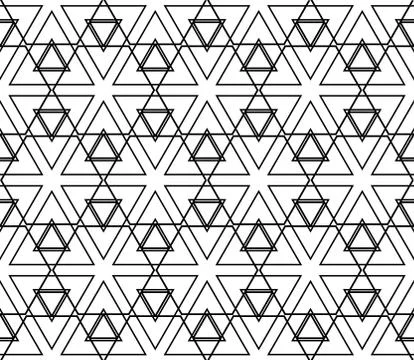 Seamless sophisticated geometric pattern based on repetitive simple forms Stock Illustration
