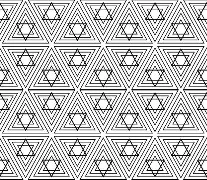 Seamless sophisticated geometric pattern based on repetitive simple forms Stock Illustration