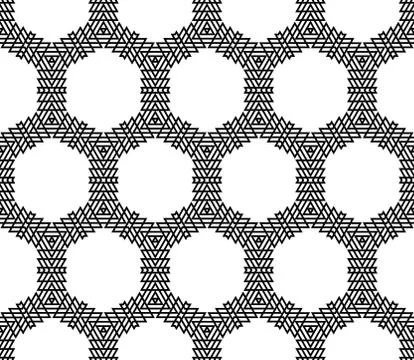 Seamless sophisticated geometric pattern based on repetitive simple forms Stock Illustration