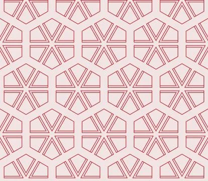 Seamless sophisticated geometric pattern based on repetitive simple forms Stock Illustration