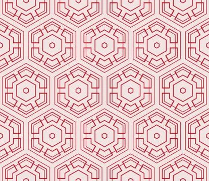 Seamless sophisticated geometric pattern based on repetitive simple forms Stock Illustration
