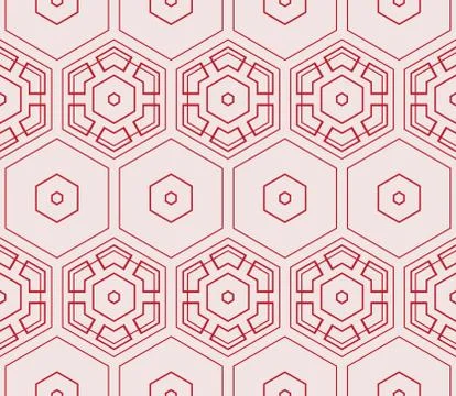 Seamless sophisticated geometric pattern based on repetitive simple forms Stock Illustration