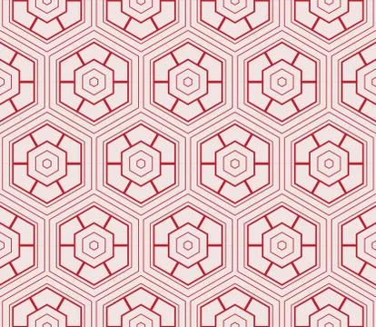 Seamless sophisticated geometric pattern based on repetitive simple forms Stock Illustration