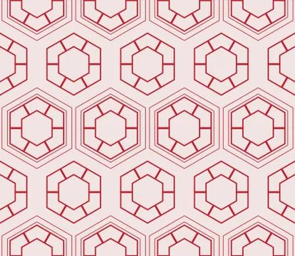 Seamless sophisticated geometric pattern based on repetitive simple forms Stock Illustration