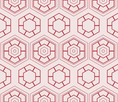 Seamless sophisticated geometric pattern based on repetitive simple forms Stock Illustration