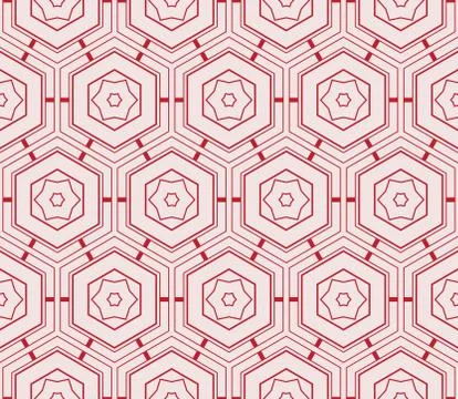 Seamless sophisticated geometric pattern based on repetitive simple forms Stock Illustration