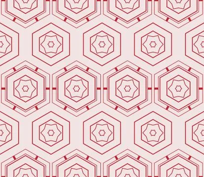 Seamless sophisticated geometric pattern based on repetitive simple forms Stock Illustration