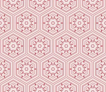 Seamless sophisticated geometric pattern based on repetitive simple forms Stock Illustration