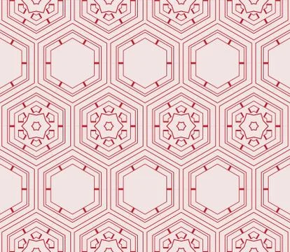 Seamless sophisticated geometric pattern based on repetitive simple forms Stock Illustration