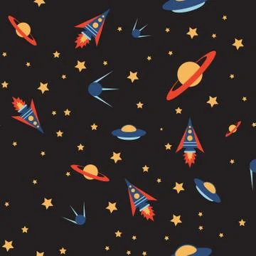 Seamless space colour Stock Illustration