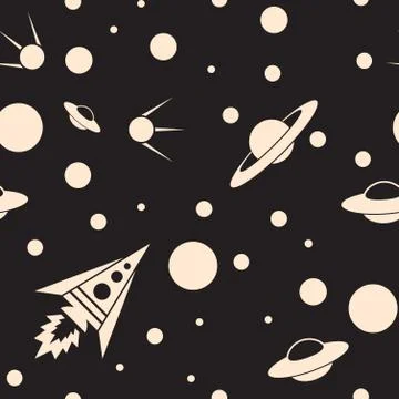 Seamless Space Stock Illustration