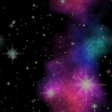 Seamless space pattern with color nebula イラスト素材