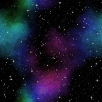 Seamless space pattern with color nebula イラスト素材