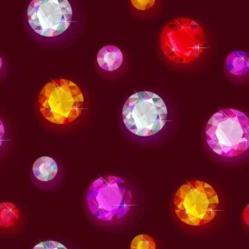 Seamless sparkling gems Stock Illustration