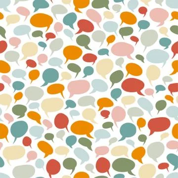 Seamless speech bubbles Stock Illustration