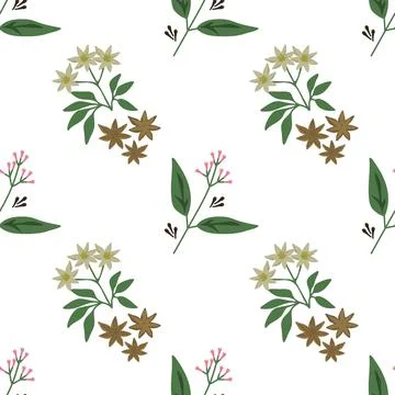 Seamless spice pattern Stock Illustration