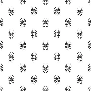 Seamless spider pattern for halloween and creepy decor Stock Illustration