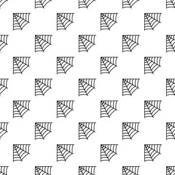 Seamless spider web pattern for halloween and decorative designs Illustrazione stock