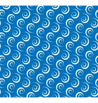 Seamless Spiral Abstract Pattern Isolated on Blue Stock Illustration