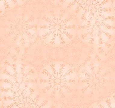 Seamless spiral and star pattern pink shiny Stock Illustration