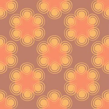 Seamless spiral flower pink pattern Stock Illustration