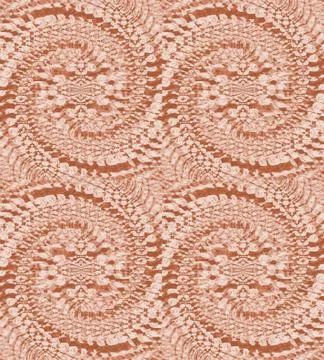 Seamless spiral pattern beige ocher brown Stock Illustration