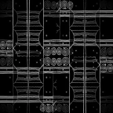 Seamless spiral pattern black gray white Stock Illustration