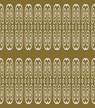 Seamless spiral pattern brown gold white Stock Illustration