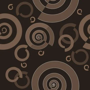 Seamless spiral pattern brown shades Stock Illustration