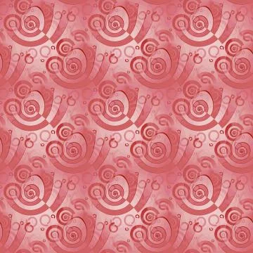 Seamless spiral pattern pink pale red overlaying Stock Illustration