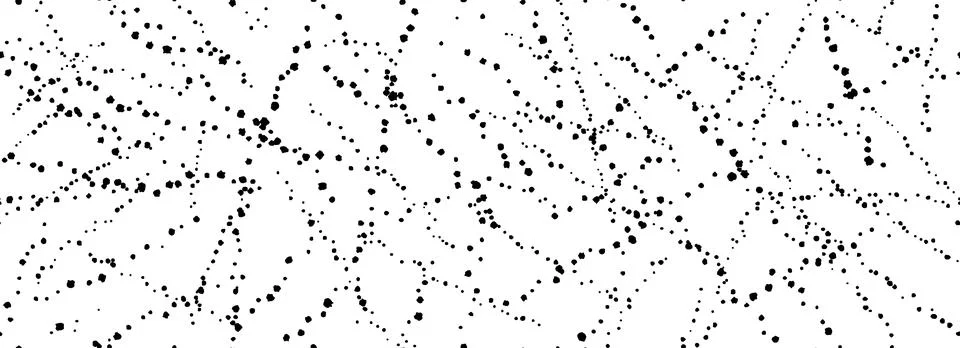 Seamless splashed dots texture. Distress sprinkled paint drop background. Black Stock Illustration