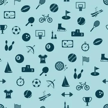Seamless sport pattern Stock Illustration