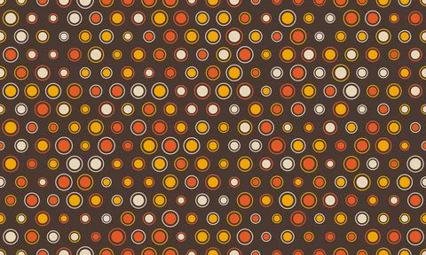 Seamless spotted pattern with colorful round shapes, ideal for abstract bac.. Illustrazione stock