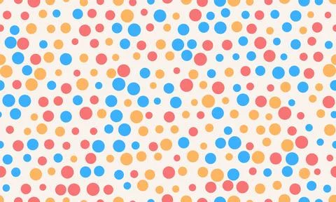 Seamless spotted pattern with colorful round shapes, ideal for abstract bac.. Stock Illustration