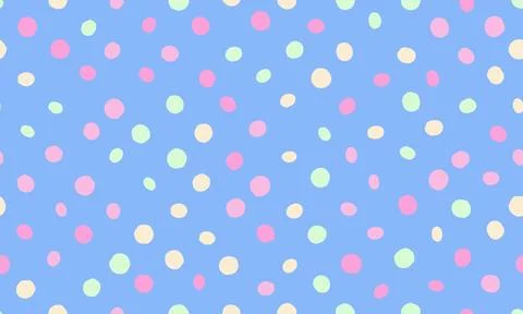 Seamless spotted pattern with colorful round shapes, ideal for abstract bac.. Stock Illustration