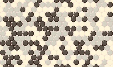 Seamless spotted pattern with colorful round shapes, ideal for abstract bac.. イラスト素材