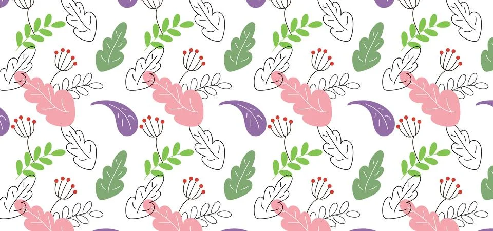 Seamless Spring Floral Pattern Background 스톡 일러스트