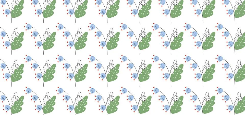 Seamless Spring Floral Pattern Background イラスト素材