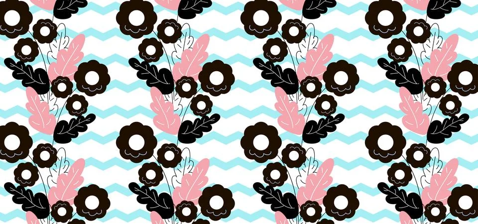 Seamless Spring Floral Pattern Background Stock Illustration