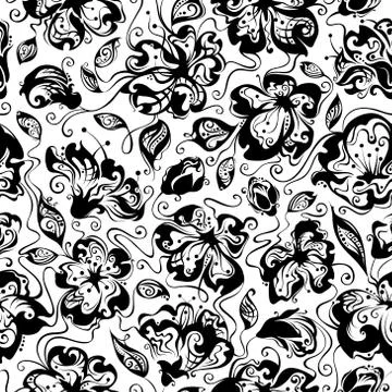 Seamless spring floral pattern. Stock Illustration