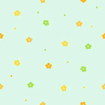 Seamless spring flowers pattern texture background Stock Illustration