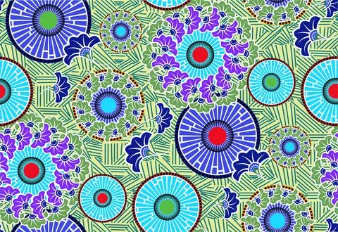 Seamless spring japanese pattern with classic floral motif, asian texture Stock Illustration