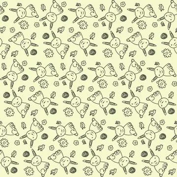 Seamless spring pattern Stock Illustration