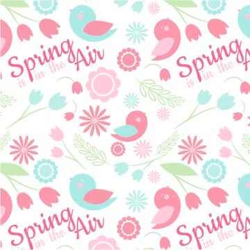 Seamless spring pattern Stock Illustration