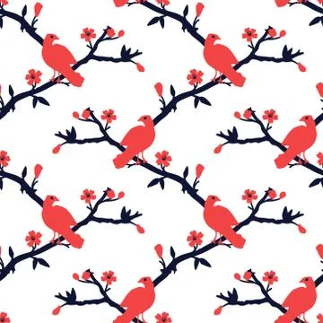 Seamless spring pattern Stock Illustration