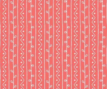 Seamless spring sketch vector pattern. Hand drawn background Stock Illustration