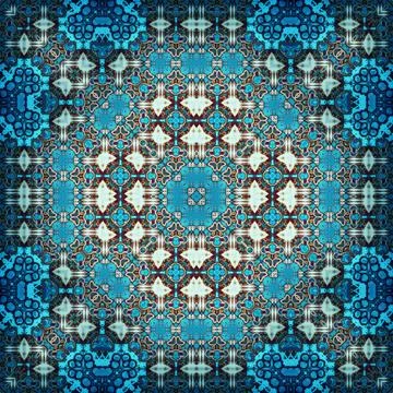 Seamless square abstract pattern. Art texture. Textiles and fashion Illustrazione stock