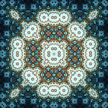 Seamless square abstract pattern. Art texture. Textiles and fashion Illustrazione stock