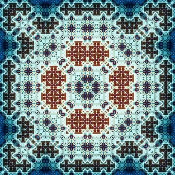 Seamless square abstract pattern. Art texture. Textiles and fashion イラスト素材